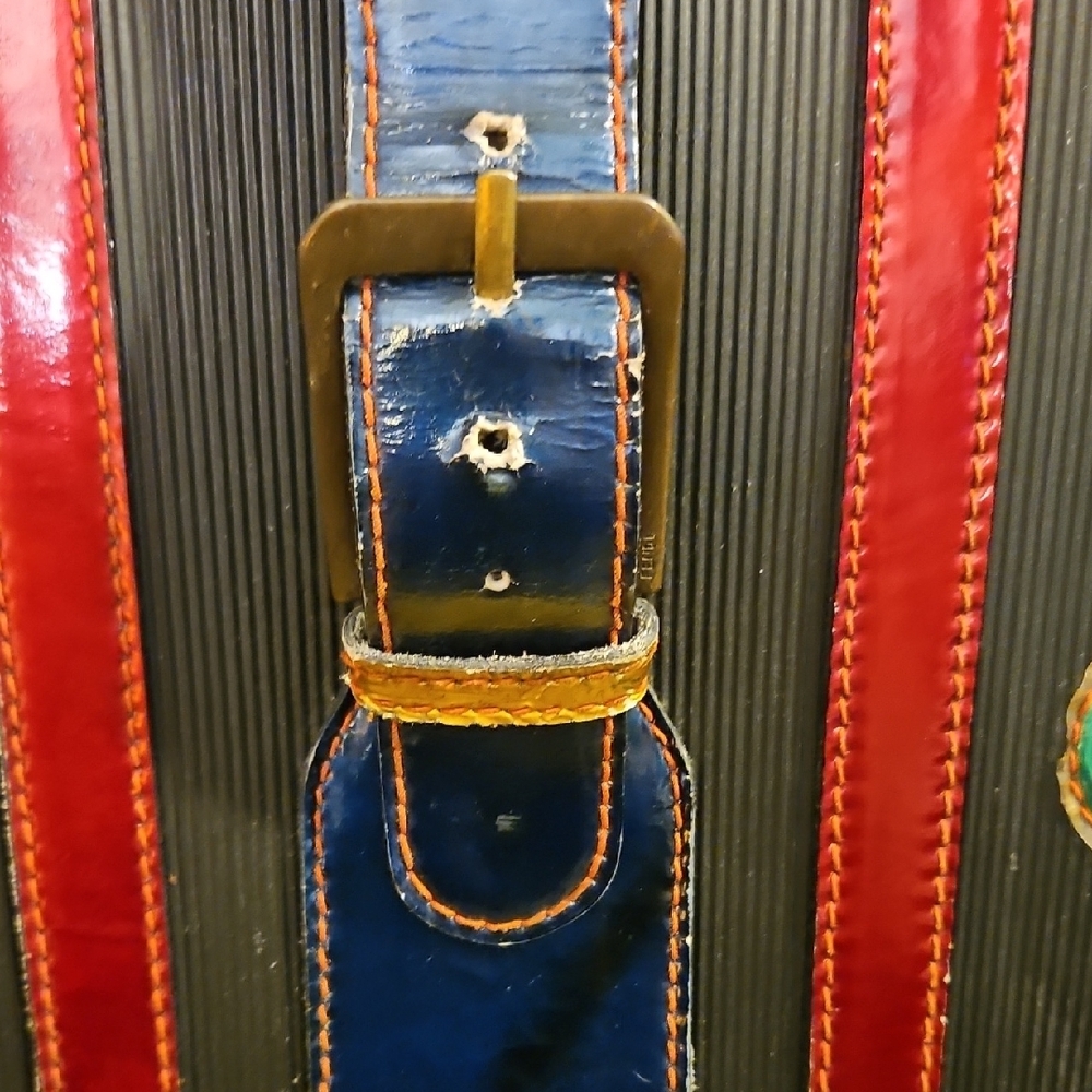 Fendi Black and Red Travel Bag with Blue and Yellow Accents - Picture 7 of 14